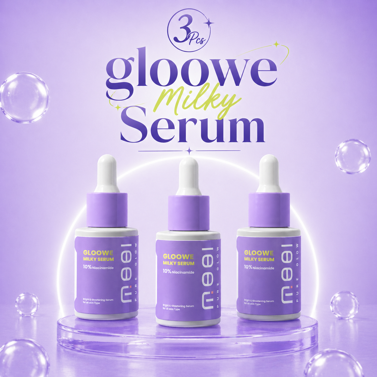 3 PCS - MOOI Gloowe Milky Serum
